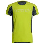 ラン ロゴ ティーシャツ RUN LOGO T-SHIRT MTGR30X 4793 イエローグリーン/ディムグレー Sサイズ [アウトドア カットソー メンズ]