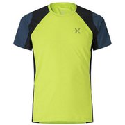 アウトドア チョイス ティーシャツ OUTDOOR CHOICE T-SHIRT MTGN55X 4786 イエローグリーン/スティールブルー Lサイズ [アウトドア カットソー メンズ]