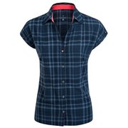 カラ ジャツ ウーマン CALLA SHIRT WOMAN MQCG43W 8403F ネイビー/Fコーラル Mサイズ [アウトドア シャツ レディース]