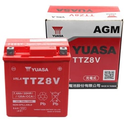 バイク用バッテリー 電解液注入済み TTZ8V