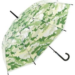 ビニール傘 POE カモフラ 58cm ジャンプ式 グラスファイバー骨（親骨） ブラック 2011