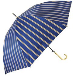 長傘 婦人用 晴雨兼用 ヴィンテージライン 58cm ジャンプ式 内側カラーコーティング UPF50＋ ネイビー 2037