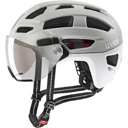 サイクルヘルメット uvex finale visor/サンド-ホワイトマット/56-61 安全規格 CEマーク