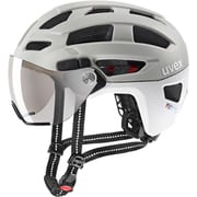 サイクルヘルメット uvex finale visor/サンド-ホワイトマット/56-61 安全規格 CEマーク