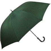 長傘 ポンジー無地 75cm ジャンプ式 ビッグサイズ グリーン 3298
