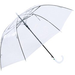 ビニール傘 POE 70cm ジャンプ式 グラスファイバー骨（親骨）手元:ホワイト 3301