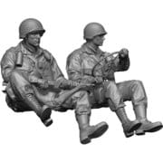 35025 1/35 ミリタリーフィギュア WWII アメリカ陸軍空挺隊員運転手＆搭乗兵セット [組立式プラスチックモデル]
