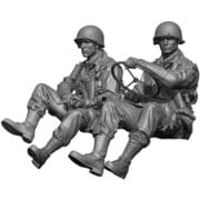 16025 1/16 ミリタリーフィギュア WWII アメリカ陸軍空挺隊員運転手＆搭乗兵セット [組立式プラスチックモデル]