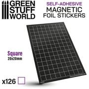 GSWD-10848 マグネットシート 正方形 20mm×20mm （粘着剤付×126枚） [プラモデル用品]