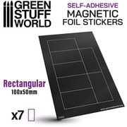 GSWD-10860 マグネットシート 長方形 100mm×50mm （粘着剤付×7枚） [プラモデル用品]