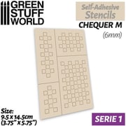 他サイト： GSWD-9502 ステンシルシール チェッカー Mサイズ 6mm [プラモデル用品]の商品画像