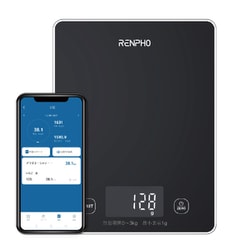 スマートキッチンスケール ブラック R-T003-B