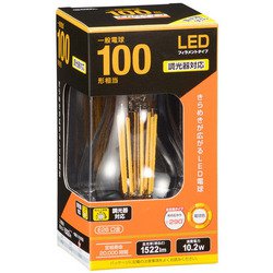 LED電球 フィラメント 一般電球 E26 100形相当 調光器対応 電球色 LDA10L/D C6