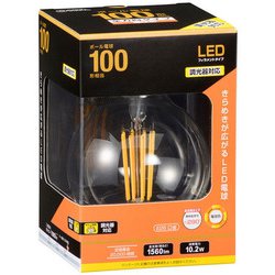 LED電球 フィラメント ボール電球 E26 100形相当 調光器対応 電球色 LDG10L/D C6