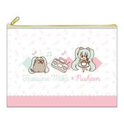 初音ミクシリーズ×Pusheen コラボレーション フラットポーチ A [キャラクターグッズ]