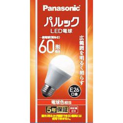 6個 パナソニック LED E26電球60W電球色LDA7L-G/E/W 新品