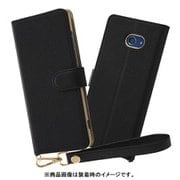 RT-BSO4ALC2/B [BASIO4 / かんたんスマホ2 / かんたんスマホ2+ 用 手帳型ケース クリアポケット ハンドストラップ ルーペ付/ブラック]
