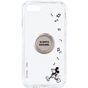 PG-DPT22M01MKY [iPhone SE（第3世代）/SE（第2世代）/8/7 4.7インチ用 リング付 抗菌ハイブリッドケース ミッキーマウス]