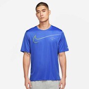 DF UVマイラーGX S/Sトップ Men's Short-Sleeve Graphic Running Top DM4812 MEDIUM BLUE/LIGHT MARINE 432 XLサイズ [ランニングウェア シャツ メンズ]