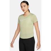 ウィメンズ スウッシュ ラン S/S トップ DM7778 OLIVE AURA/WHITE 371 Lサイズ [ランニングウェア シャツ レディース]