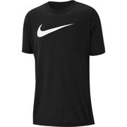 YTH DFレッグ スウッシュ Tシャツ AR5307 ブラック/ホワイト 011 140サイズ [アウトドア トップス キッズ]
