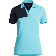 MTPO50W DELTA POLO WOMAN 2981 S 20SS [ゴルフシャツ レディース デルタ ポロ ウーマン Sサイズ アイスブルー/ダークネイビー]