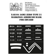 X48104 1/48 マスクシート 零戦21型 マーキング塗装マスクシール （エデュアルド用） [プラモデル用パーツ]
