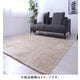 制菌加工・洗えるシャギーラグ すべり止め付 130×185cm ベージュ