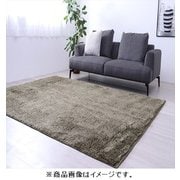 制菌加工・洗えるシャギーラグ すべり止め付 130×185cm グリーン