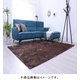 制菌加工・洗えるシャギーラグ すべり止め付 200×250cm ブラウン