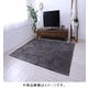 制菌加工・洗えるシャギーラグ すべり止め付 185×185cm グレー