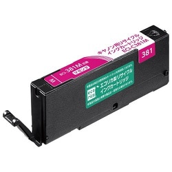 互換リサイクルインクカートリッジ キヤノン BCI-381M マゼンタ（染料） インク残量表示に完全対応 ECI-C381M