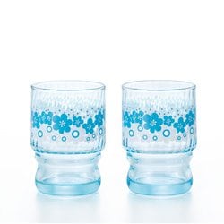 アデリアレトロ 水飲みコップペア 花の輪