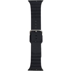RWG032A [Apple watch 42/44/45ミリ用シリコンベルト 推奨手首回り14-19cm ブラック]