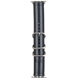 RWG034AG [Apple watch 42/44/45ミリ用ナイロンベルト 推奨手首回り14-20cm ブラックグレー]