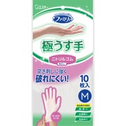 使い切り手袋 ニトリル極うす手 M ホワイト 10枚