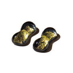 金箔入り箸置き 黒桐箱二個入 GO-8BK-2