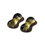金箔入り箸置き 黒桐箱二個入 GO-8BK-2