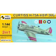 144126 1/144 エアクラフトシリーズ カーチス H-75A-4/A-8/P-36G 後期型ホーク 2 in 1 [組立式プラスチックモデル]