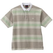 ショートスリーブストライプラグビージャージ S/S STRIPE RUGBY JERSEY RA32092 グレージュ(14) Mサイズ [アウトドア カットソー ユニセックス]