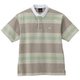ショートスリーブストライプラグビージャージ S/S STRIPE RUGBY JERSEY RA32092 グレージュ(14) XLサイズ [アウトドア カットソー ユニセックス]