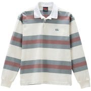 ロングスリーブストライプラグビージャージ L/S STRIPE RUGBY JERSEY RA42091 オフホワイト(11) 3Lサイズ [アウトドア カットソー ユニセックス]