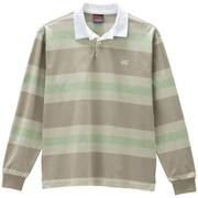 ロングスリーブストライプラグビージャージ L/S STRIPE RUGBY JERSEY RA42091 グレージュ(14) Lサイズ [アウトドア カットソー ユニセックス]