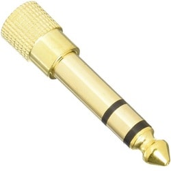 3.5mm 3極ステレオ（メス）-6.3mmステレオジャック（オス） 変換コネクタ ST35F-ST63M