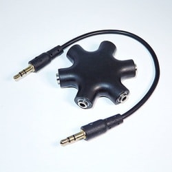 6系統 マルチイヤホンスプリッター ST35-MS6