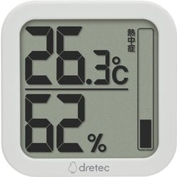 デジタル温湿度計 ルフト ホワイト O-402WT