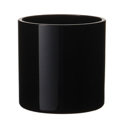 ハンマーグラス ポリカーボネート シリンダー 花瓶 フラワーベース インテリア 口径10×高さ10cm ブラック 2300095BK