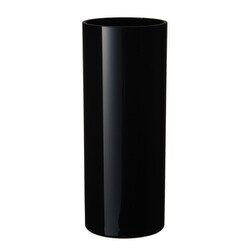 ハンマーグラス ポリカーボネート シリンダー 花瓶 フラワーベース インテリア 口径12×高さ30cm ブラック 2300036BK