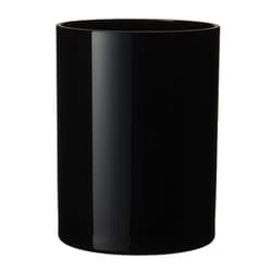 ハンマーグラス ポリカーボネート シリンダー 花瓶 フラワーベース インテリア 口径15×高さ20cm ブラック 2300008BK