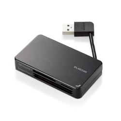 カードリーダー USB2.0 ケーブル収納タイプ ブラック MR-K304BK